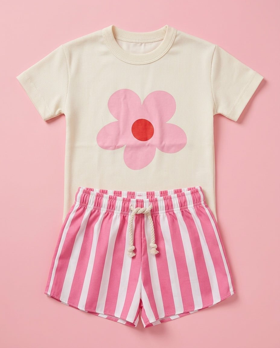 Conjunto Flor rosa!
