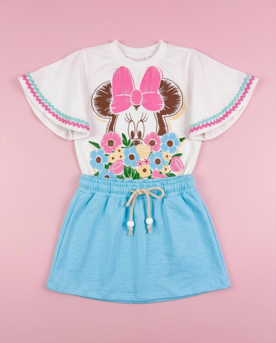 Conjunto Minnie floral