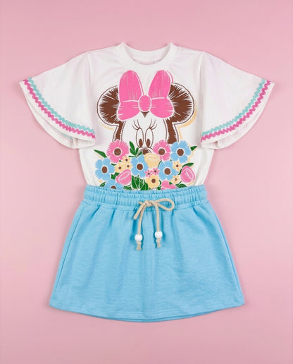 Conjunto Minnie floral