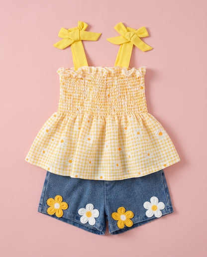 Conjunto Xadrez amarelo