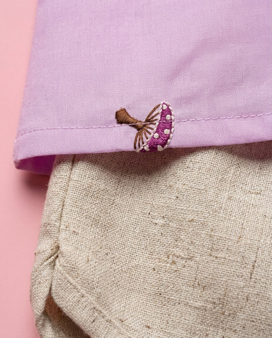 Conjunto Cogumelos lilás
