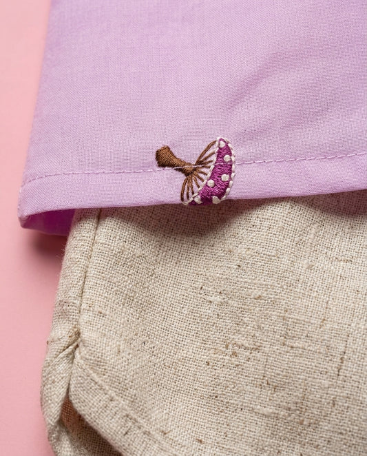 Conjunto Cogumelos lilás