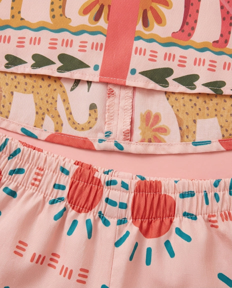 Conjunto Safari Tropical Rosa