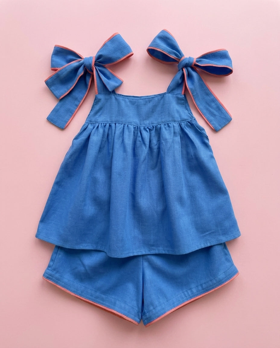 Conjunto Laços Azul