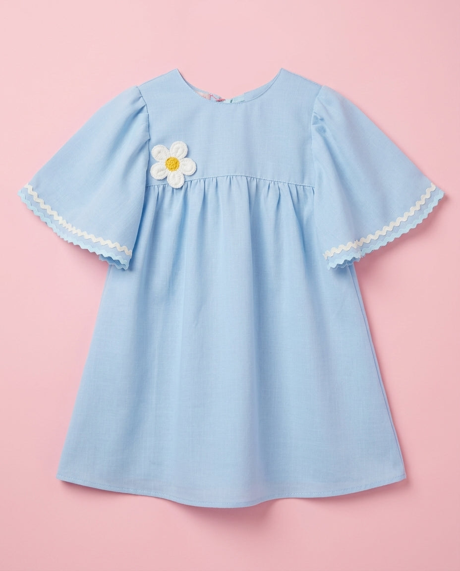 Vestido Margarida Azul Celeste