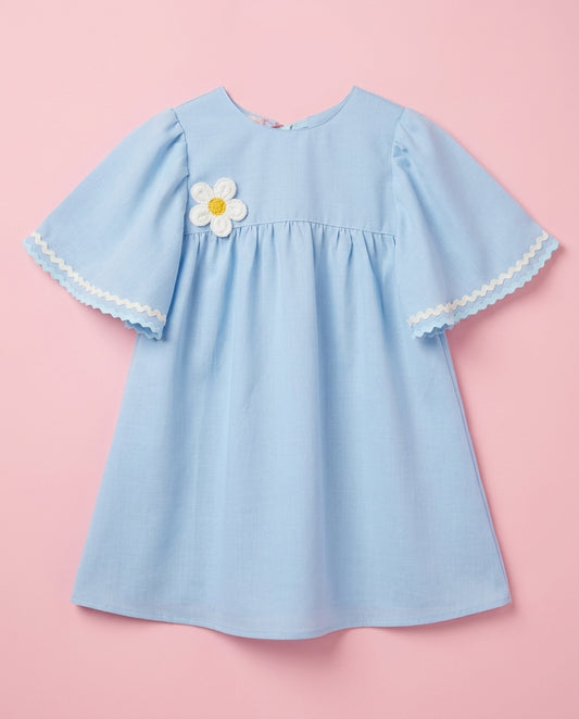 Vestido Margarida Azul Celeste