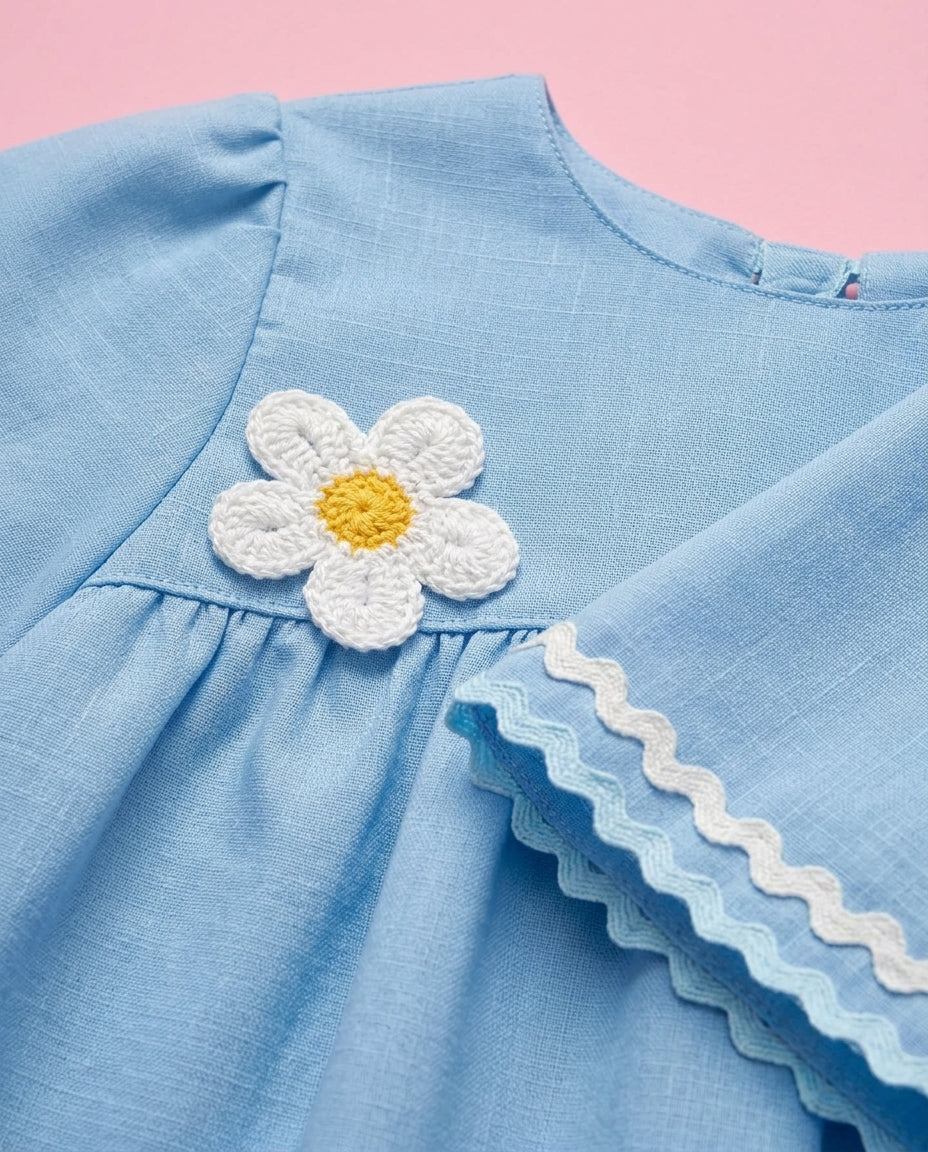 Vestido Margarida Azul Celeste