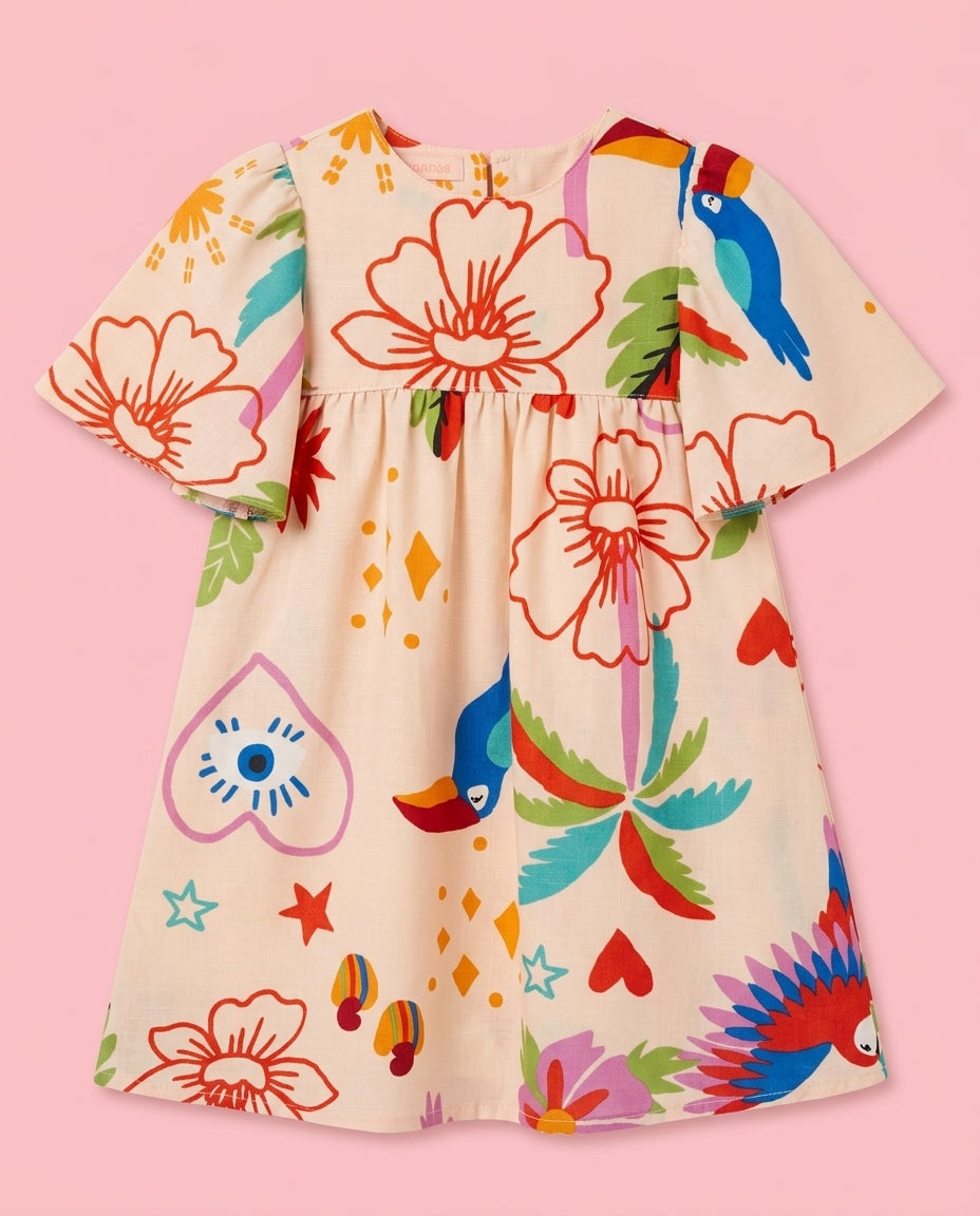 Vestido Jardim Tropical