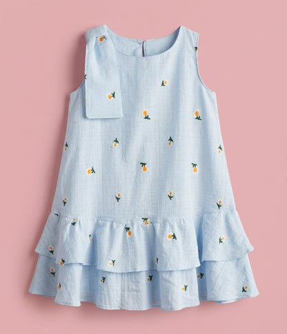 Vestido Margaridinhas Azul