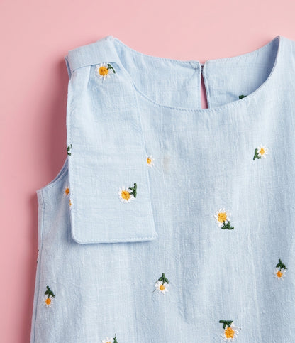 Vestido Margaridinhas Azul